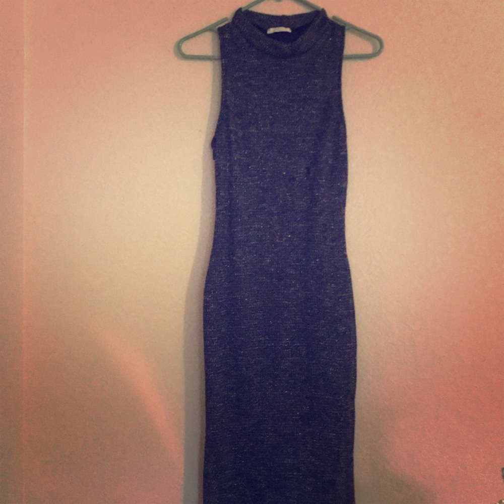 Dark blue - black glitter dress